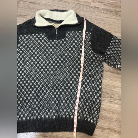 Vik Wool Icelandic Wool Sweater Nordic Zip Neck Made in Iceland - Picture 11 of 12